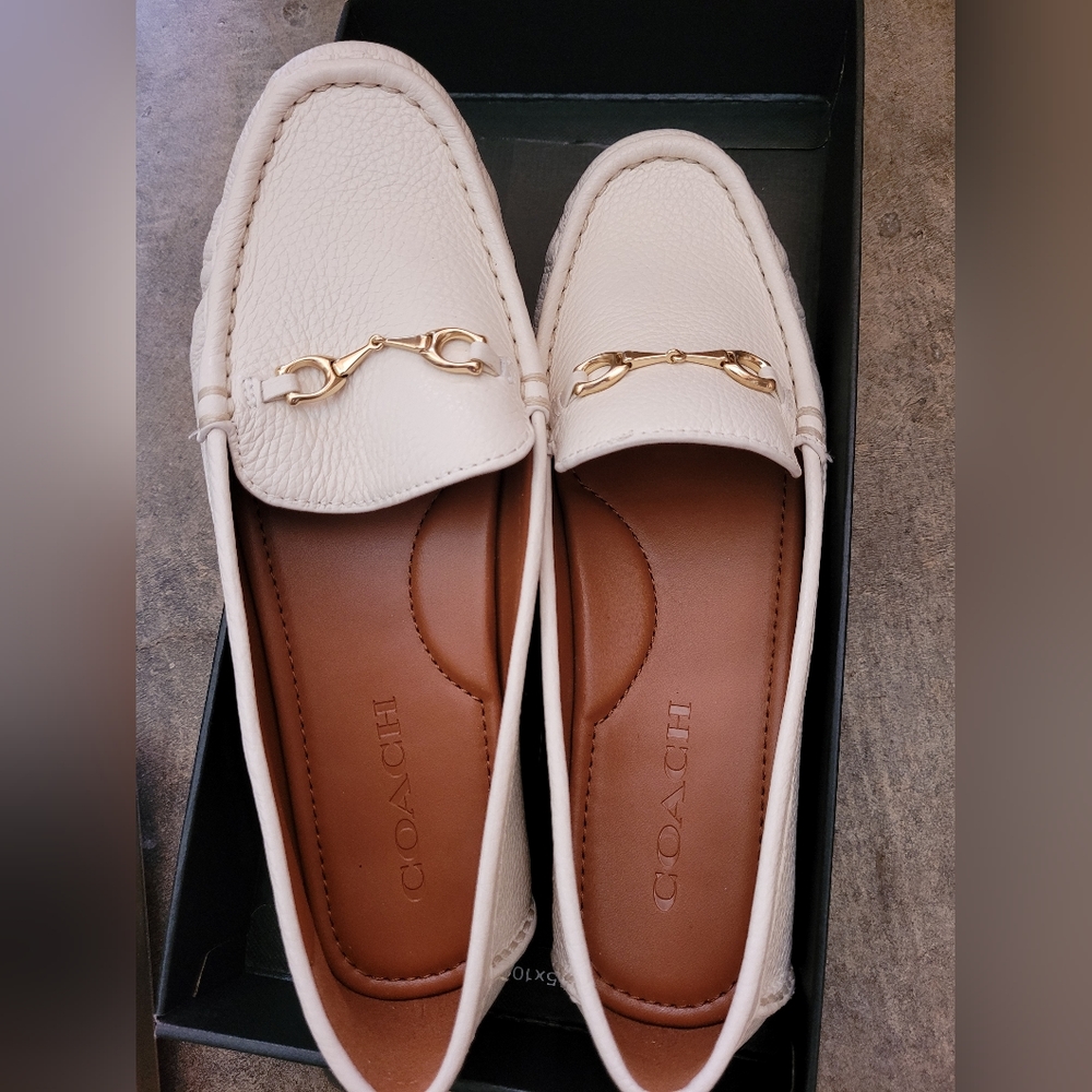 Mavis Loafer Leather Chalk